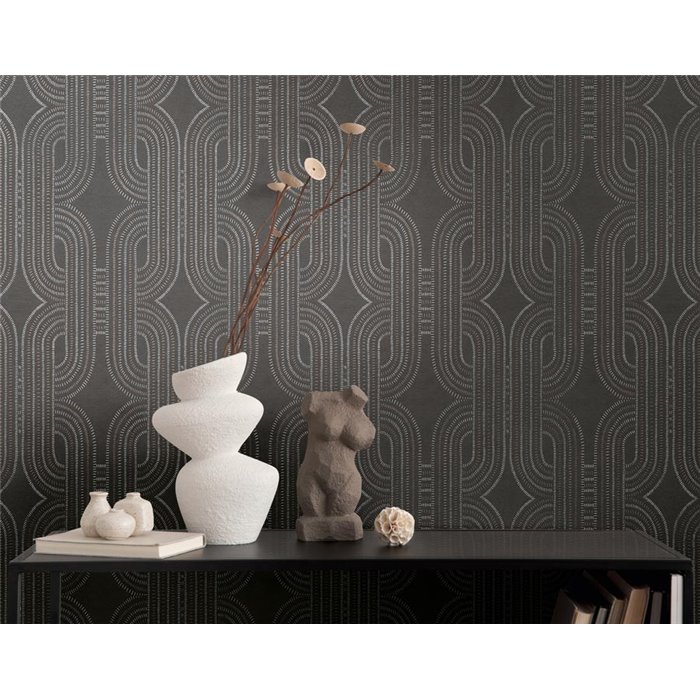Papeldecor|Tapete Modern Stil Art Deco Braun und Schwarz|Tapeten