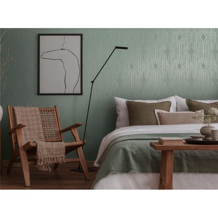 Papeldecor|Papier peint moderne style Art bleu et vert|Papier Peint