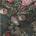 Papeldecor|Tapete Blumen Elegant Blau und Rot|Tapeten