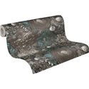 Papeldecor|Papier peint floral classique gris et noir|Floral