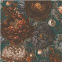 Papeldecor|Classic Gray Green Floral Wallpaper|Floral