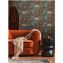 Papeldecor|Classic Gray Green Floral Wallpaper|Floral