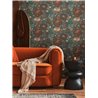 Papeldecor|Classic Gray Green Floral Wallpaper|Floral