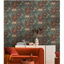Papeldecor|Classic Gray Green Floral Wallpaper|Floral