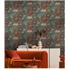 Papeldecor|Classic Gray Green Floral Wallpaper|Floral