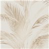 Papeldecor|Papel pintado Urban Jungle hojas palma beige crema|Floral