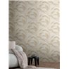 Papeldecor|Tapete Urban Jungle Palmenblätter Beige Creme|Blumen
