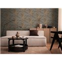 Papeldecor|Tapete Urban Jungle Palmenblätter Metallisch|Blumen