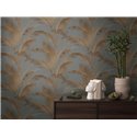 Papeldecor|Papier peint style Urban Jungle feuilles de palmier métallisé|Floral