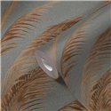 Papeldecor|Papel pintado estilo Urban Jungle hojas palma metalizado|Floral