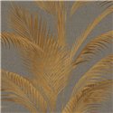 Papeldecor|Gold and Gray Metalized Palm Leaves Wallpaper|Floral