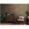 Papeldecor|Gold and Gray Metalized Palm Leaves Wallpaper|Floral