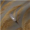 Papeldecor|Papier peint feuilles de palmier métallisé doré et gris|Floral