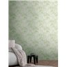 Papeldecor|Papier peint tropical feuilles de palmier blanc et vert|Papier Peint