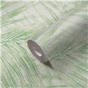 Papeldecor|Tapete Tropisch Palmenblätter Weiß und Grün|Tapeten