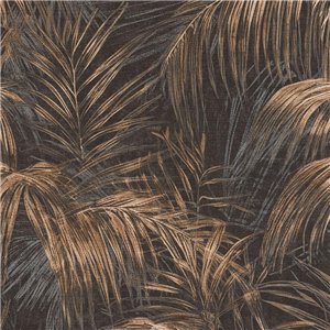 Casadeco|Papier peint élégant feuilles de palmier blanc et beige brillant|Floral