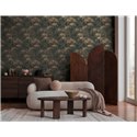Papeldecor|Tropical Palm Leaves Beige and Black Wallpaper|Floral