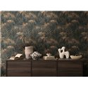 Papeldecor|Tropical Palm Leaves Beige and Black Wallpaper|Floral