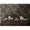 Papeldecor|Tropical Palm Leaves Beige and Black Wallpaper|Floral