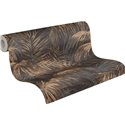 Papeldecor|Tapete Tropisch Palmenblätter Beige und Schwarz|Blumen