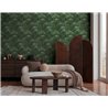 Papeldecor|Tropical Print Black and Green Wallpaper|Floral