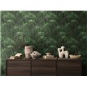 Papeldecor|Papier peint imprimé tropical noir et vert|Floral