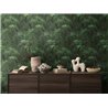 Papeldecor|Tropical Print Black and Green Wallpaper|Floral