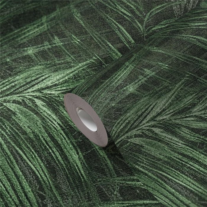 Papeldecor|Tropical Print Black and Green Wallpaper|Floral