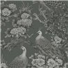 Papeldecor|Tapete Blumen Elegant Grau und Schwarz|Blumen
