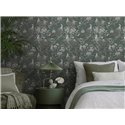 Papeldecor|Tapete Blumen Elegant Grau und Schwarz|Blumen