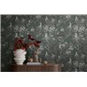 Papeldecor|Tapete Blumen Elegant Grau und Schwarz|Blumen