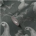 Papeldecor|Papier peint floral élégant gris et noir|Floral