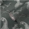 Papeldecor|Papier peint floral élégant gris et noir|Floral