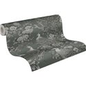 Papeldecor|Tapete Blumen Elegant Grau und Schwarz|Blumen