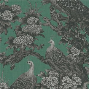 Elitis|Oriental wallpaper with silk texture and yellow relief|Wallpaper