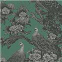 Papeldecor|Tapete Blumen Elegant Grau und Grün|Blumen