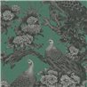 Papeldecor|Papier peint floral élégant gris et vert|Floral