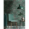 Papeldecor|Tapete Blumen Elegant Grau und Grün|Blumen
