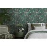 Papeldecor|Papier peint floral élégant gris et vert|Floral