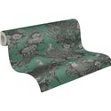 Papeldecor|Tapete Blumen Elegant Grau und Grün|Blumen