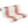 Papeldecor|Wide Vertical Cream and Red Stripes Wallpaper|Stripes