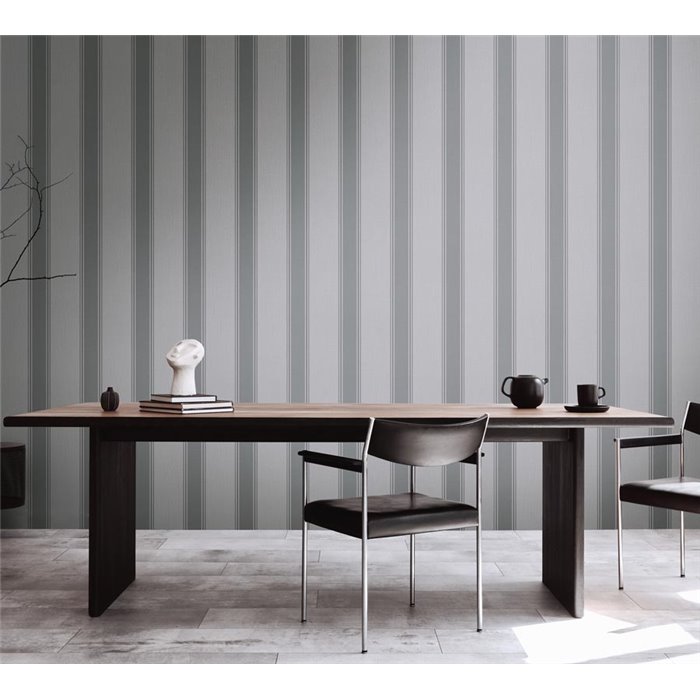Papeldecor|Elegant Gray Vertical Stripes Wallpaper|Stripes