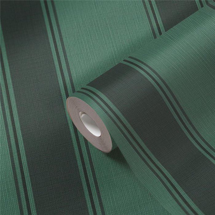 Papeldecor|Papier peint rayures larges noir et vert|Rayures