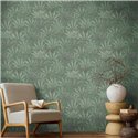 Papeldecor|Papier peint floral feuilles cannabis vert|Floral