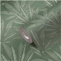 Papeldecor|Papier peint floral feuilles cannabis vert|Floral