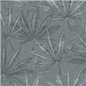 Papeldecor|Papier peint imprimé floral feuilles cannabis gris|Floral