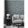 Papeldecor|Papier peint imprimé floral feuilles cannabis gris|Floral