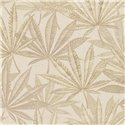 Papeldecor|Papier peint floral beige crème, feuilles de cannabis|Floral