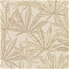 Papeldecor|Papier peint floral beige crème, feuilles de cannabis|Floral