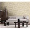 Papeldecor|Tapete Blumen Beige Creme, Cannabisblätter|Blumen